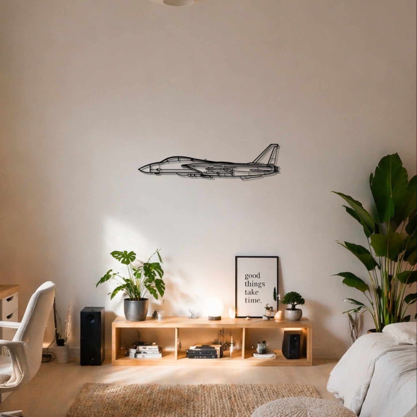 F-14 Fighter Jet Metal Wall Art 3D – Aircraft Wall Decor Made of Metal