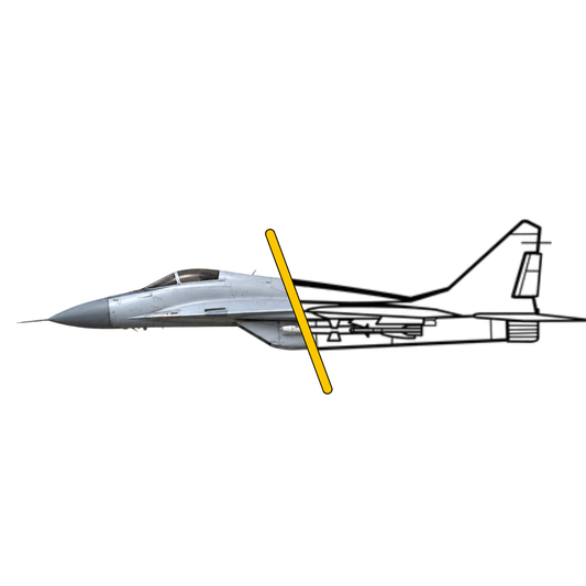 Mig-29 Fighterjet metal wallart 3D - Aircraftdecor made from metal
