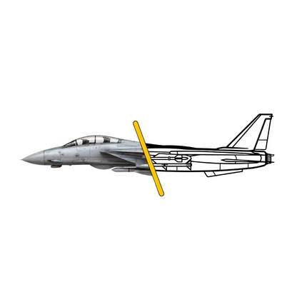 F-14 Fighter Jet Metal Wall Art 3D – Aircraft Wall Decor Made of Metal