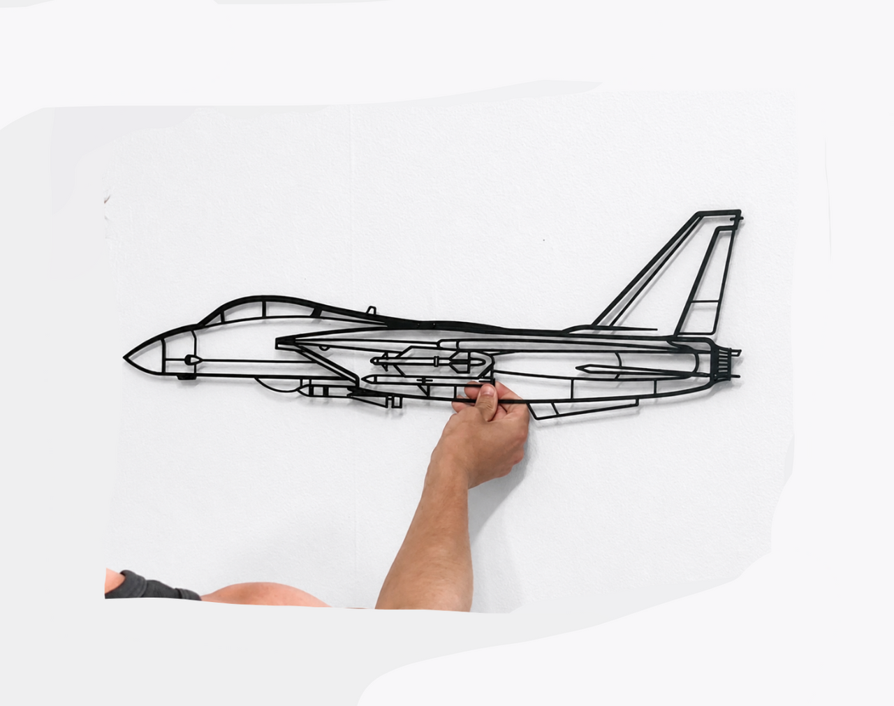 F-14 Fighter Jet Metal Wall Art 3D – Aircraft Wall Decor Made of Metal