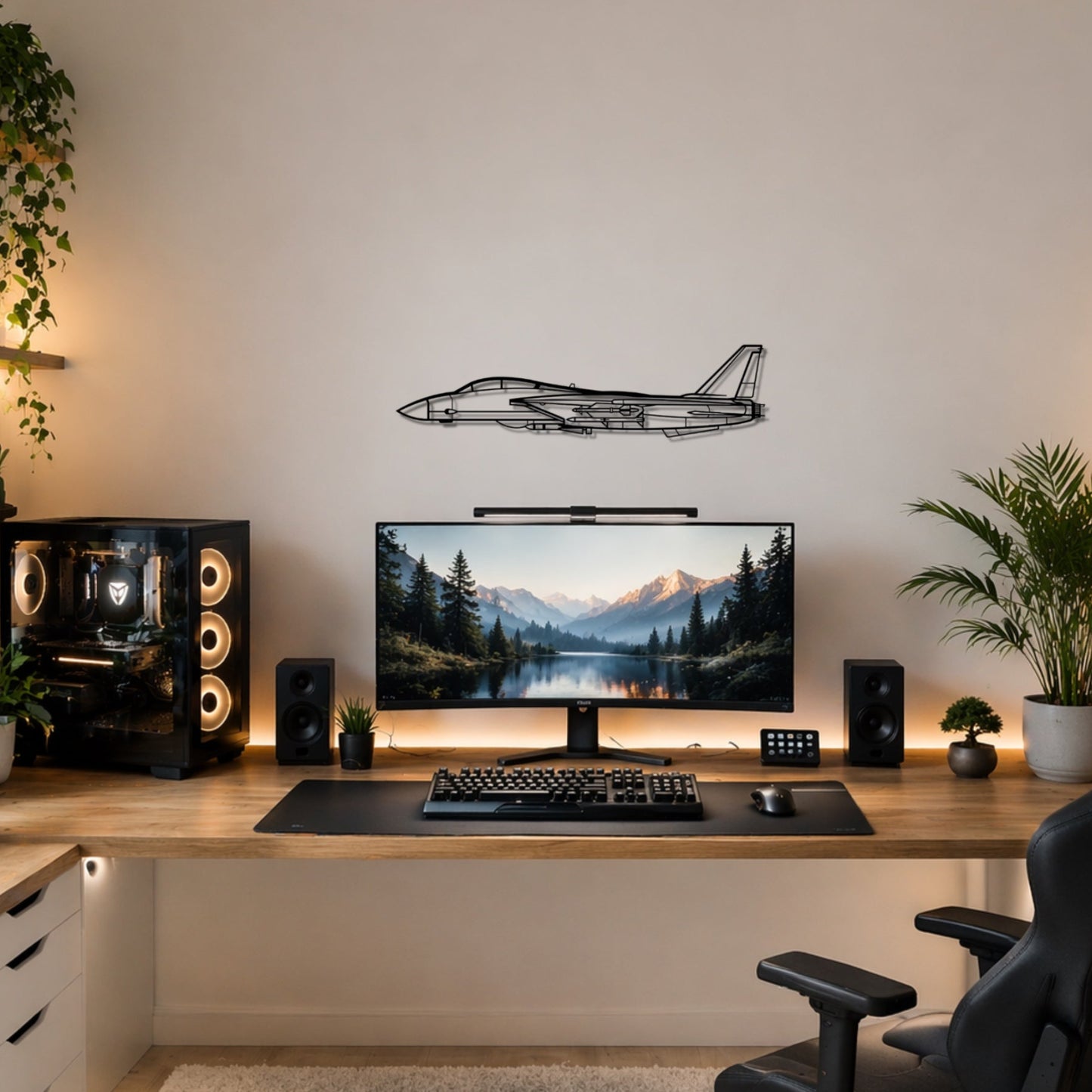 F-14 Fighter Jet Metal Wall Art 3D – Aircraft Wall Decor Made of Metal